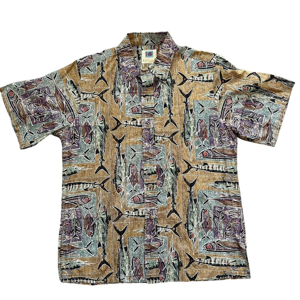 Vintage Avi San Diego Collection Kahala Hawaiian Shirt  Aloha Size Large